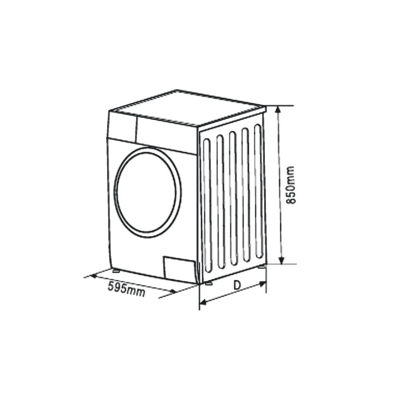 Máy giặt Brandt 12kg WFB124QWA cửa trước1