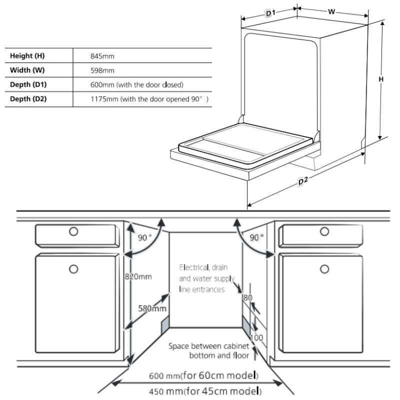 Máy rửa bát độc lập Brandt BDF54DXA1