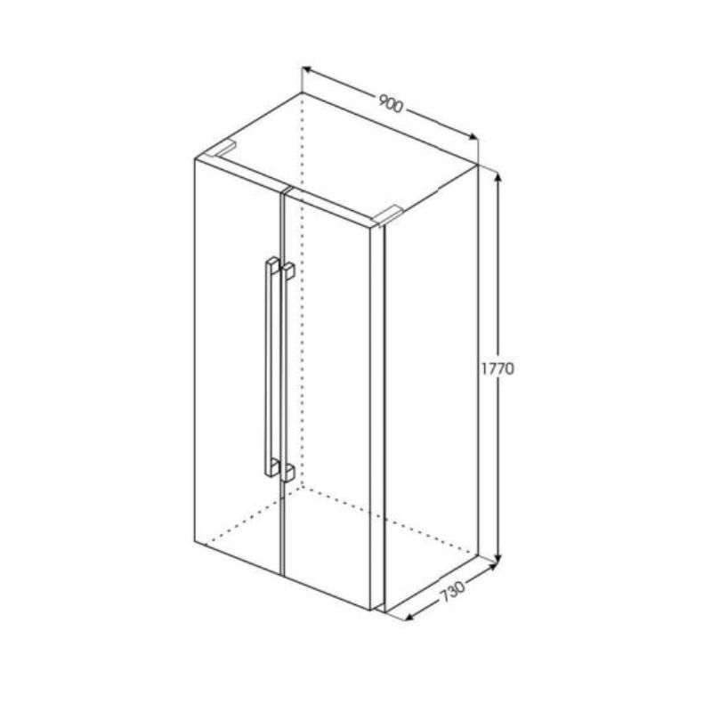 Tủ lạnh 2 cánh side by side 581 lít Brandt BFA1791NA1