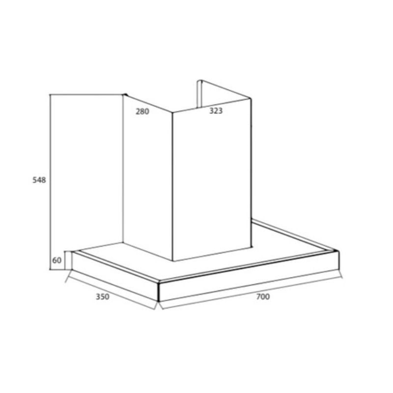 Máy hút mùi áp tường Canzy CZ D70S351