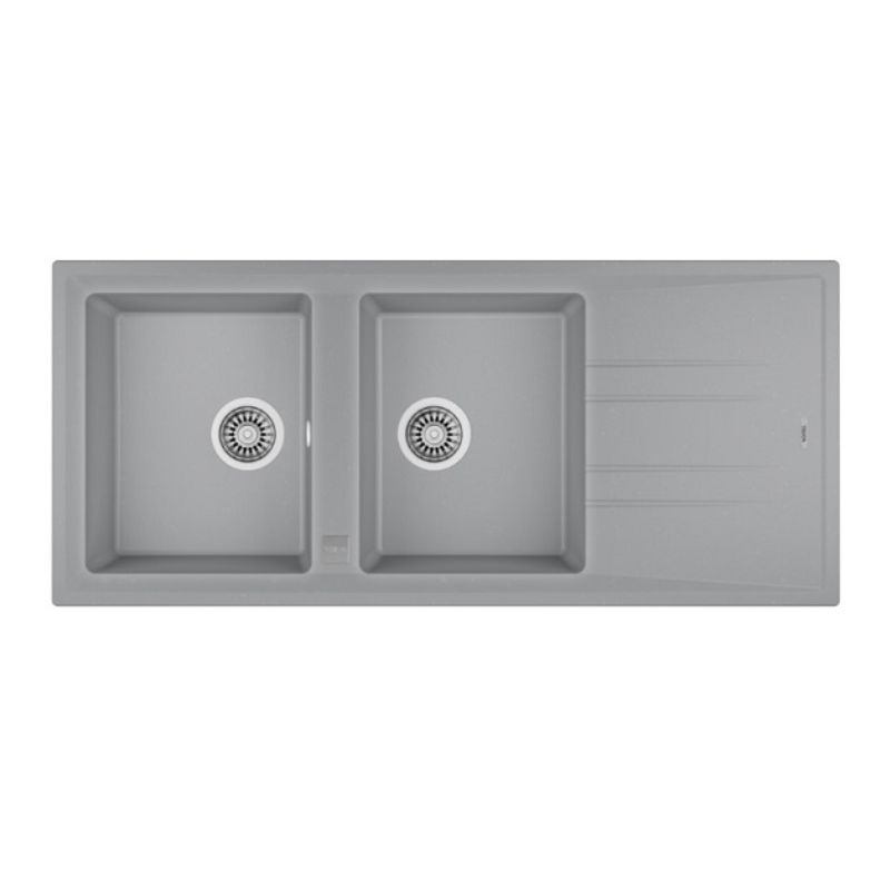 Chậu rửa bát đá 2 hố Teka MAESTRO STONE 80B-TG 2B 1D GREY 115400008