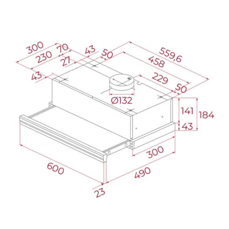 Máy hút mùi âm tủ Teka TOTAL CNL 6415 404368101