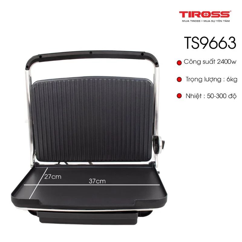 Lò nướng điện (kẹp nướng) đa năng Tiross TS96631