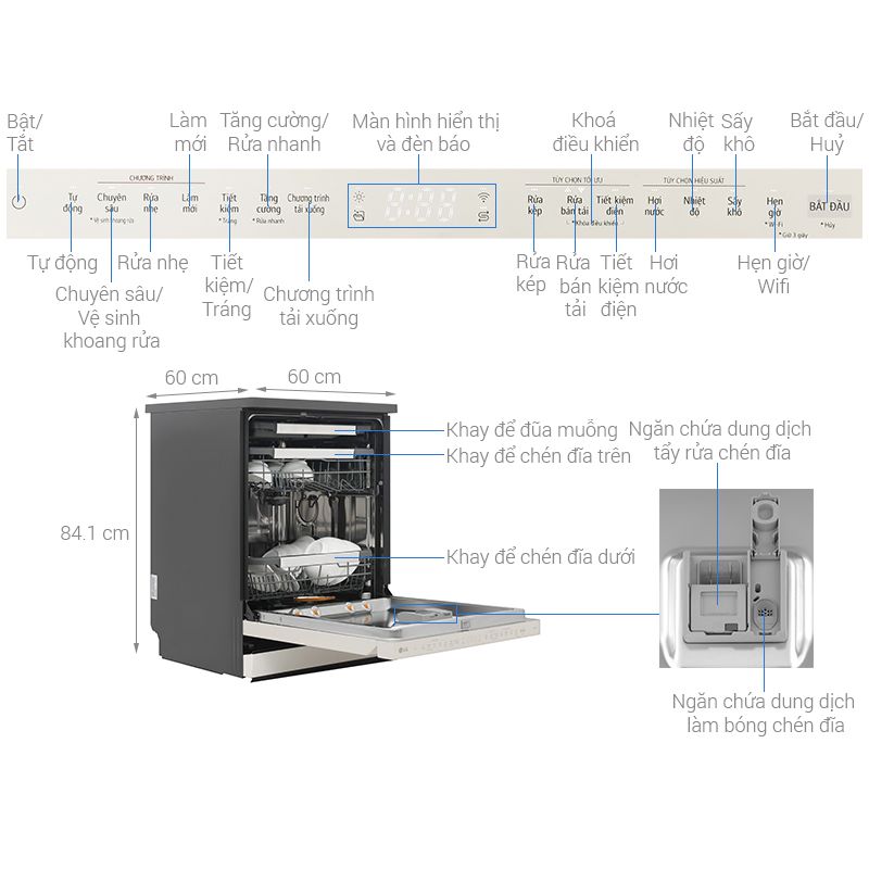 Máy rửa bát độc lập LG LDT14BGA3 ANBPEVN0