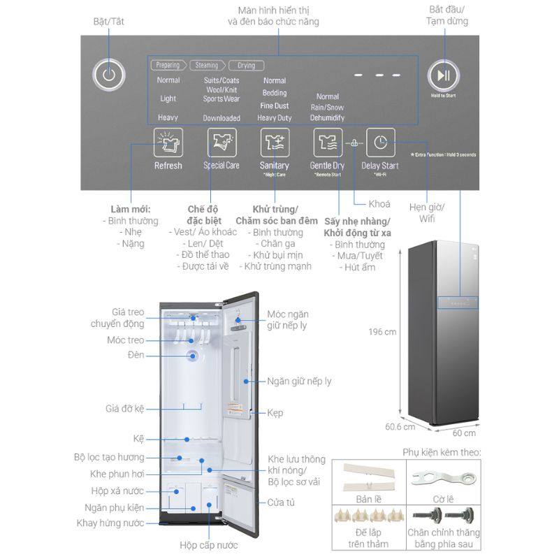 Tủ chăm sóc quần áo LG 5 móc S5MB ALMPEVN1