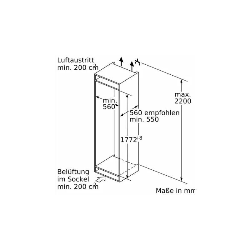 Tủ lạnh 2 cánh side by side 260 lít Bosch KIN86ADD03