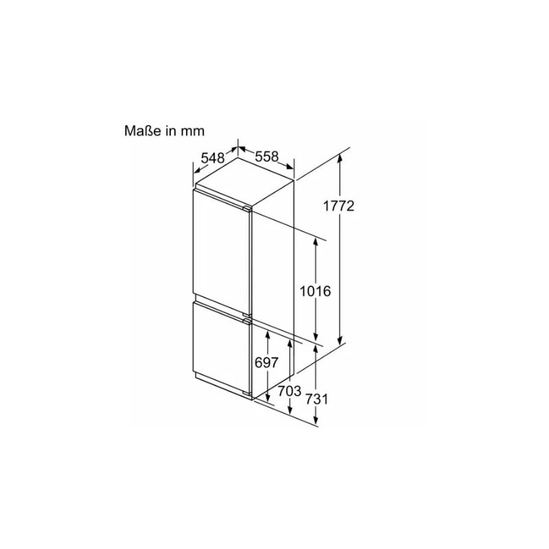 Tủ lạnh 2 cánh side by side 260 lít Bosch KIN86ADD04