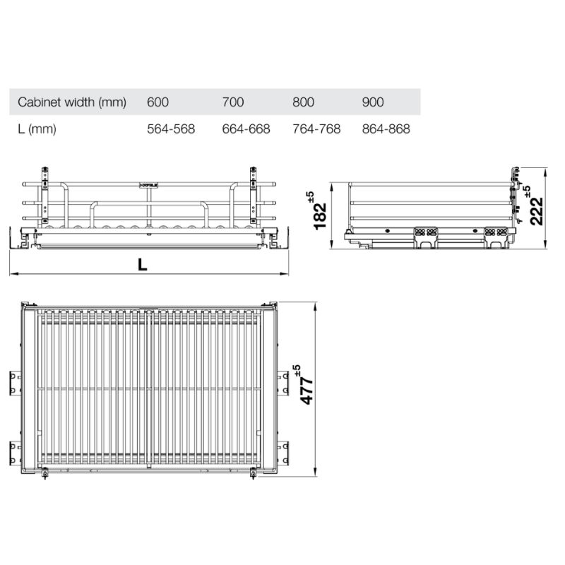 Giá xoong nồi Inox 304 Hafele Kason 549.04.055 700mm1