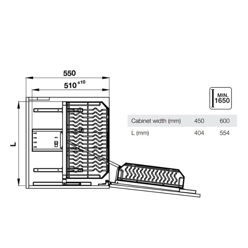 Tủ kho Hafele Kara Swing 595.71.043 450mm0